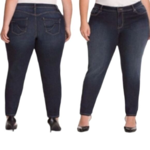 Lane Bryant Jeans Denim Skinny Genius Fit Pants Women's WOMAN'S Plus Size 28 - Picture 2 of 12
